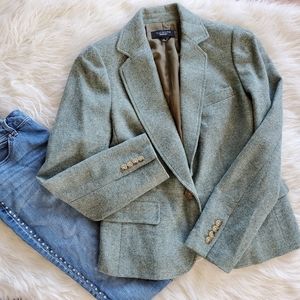 Talbots Seafoam Green Wool Blazer